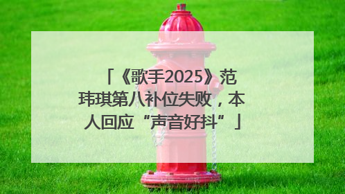 《歌手2025》范玮琪第八补位失败，本人回应“声音好抖”