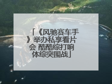 《风驰赛车手》举办私享看片会 酷酷综打响体综突围战