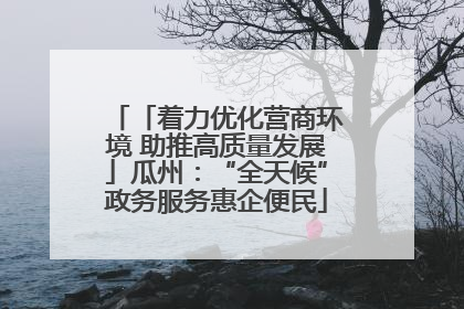 「着力优化营商环境 助推高质量发展」瓜州：“全天候”政务服务惠企便民