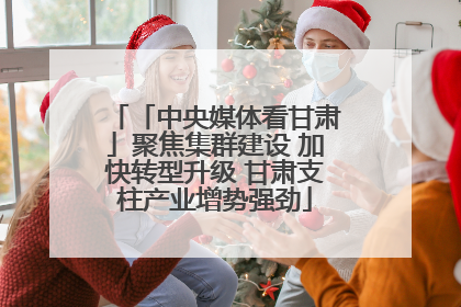 「中央媒体看甘肃」聚焦集群建设 加快转型升级 甘肃支柱产业增势强劲