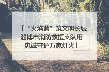 “火焰蓝”筑文明长城 淄博市消防救援支队用忠诚守护万家灯火