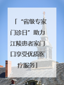 “省级专家门诊日”助力江陵患者家门口享受优质医疗服务