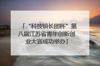“科技镇长团杯”第八届江苏省青年创新创业大赛成功举办