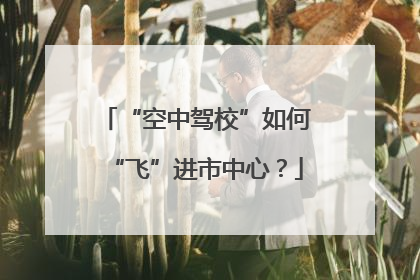 “空中驾校”如何“飞”进市中心？
