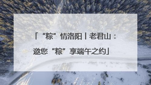 “粽”情洛阳丨老君山：邀您“粽”享端午之约