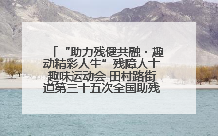 “助力残健共融・趣动精彩人生”残障人士趣味运动会 田村路街道第三十五次全国助残日主题活动圆满举办