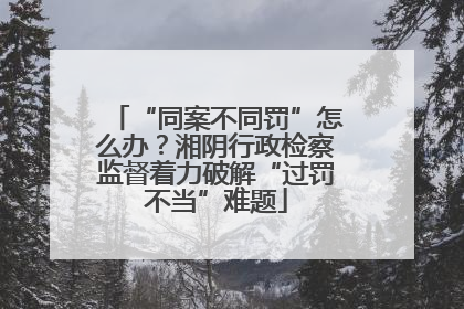 “同案不同罚”怎么办？湘阴行政检察监督着力破解“过罚不当”难题