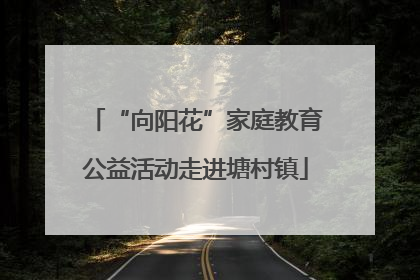 “向阳花”家庭教育公益活动走进塘村镇
