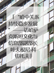 “哈中关系持续稳步发展”——访哈萨克斯坦文化与信息部副部长叶夫根尼·科切托夫