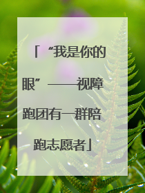 “我是你的眼”——视障跑团有一群陪跑志愿者