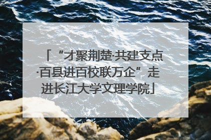 “才聚荆楚·共建支点·百县进百校联万企”走进长江大学文理学院