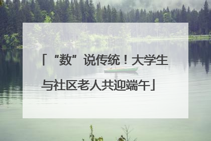 “数”说传统！大学生与社区老人共迎端午