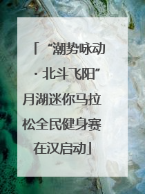 “潮势咏动・北斗飞阳”月湖迷你马拉松全民健身赛在汉启动