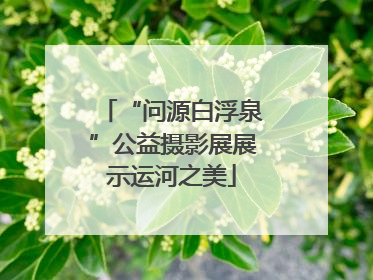 “问源白浮泉”公益摄影展展示运河之美