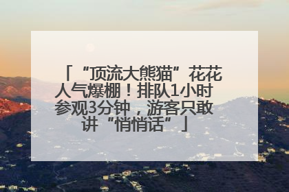 “顶流大熊猫”花花人气爆棚！排队1小时参观3分钟，游客只敢讲“悄悄话”