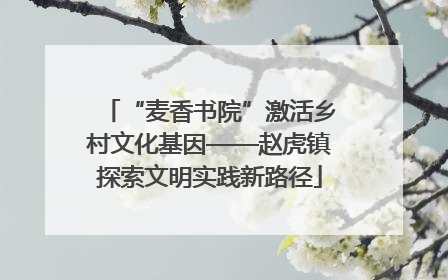 “麦香书院”激活乡村文化基因——赵虎镇探索文明实践新路径