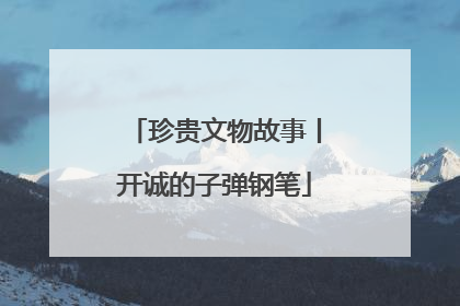 珍贵文物故事丨开诚的子弹钢笔