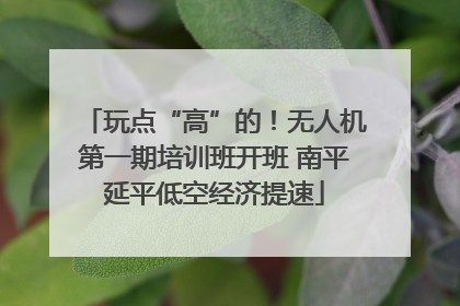 玩点“高”的！无人机第一期培训班开班 南平延平低空经济提速