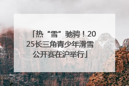 热“雪”驰骋！2025长三角青少年滑雪公开赛在沪举行