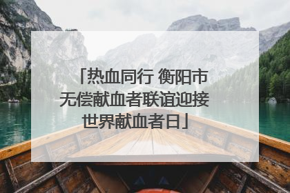 热血同行 衡阳市无偿献血者联谊迎接世界献血者日
