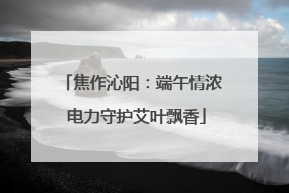 焦作沁阳：端午情浓 电力守护艾叶飘香