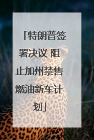 特朗普签署决议 阻止加州禁售燃油新车计划