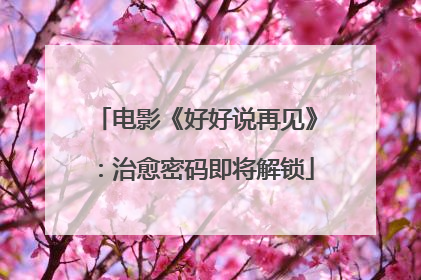 电影《好好说再见》：治愈密码即将解锁