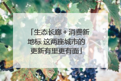 生态长廊＋消费新地标 这两座城市的更新有里更有面