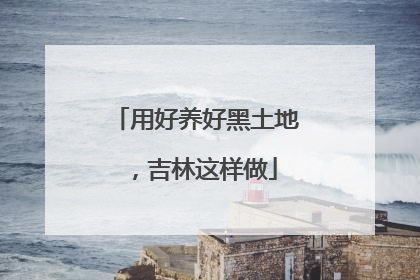 用好养好黑土地，吉林这样做
