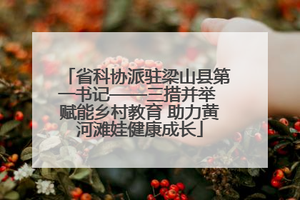 省科协派驻梁山县第一书记——三措并举 赋能乡村教育 助力黄河滩娃健康成长