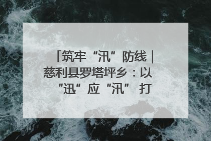 筑牢“汛”防线｜慈利县罗塔坪乡：以“迅”应“汛” 打赢暴雨防御战