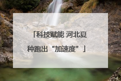 科技赋能 河北夏种跑出“加速度”