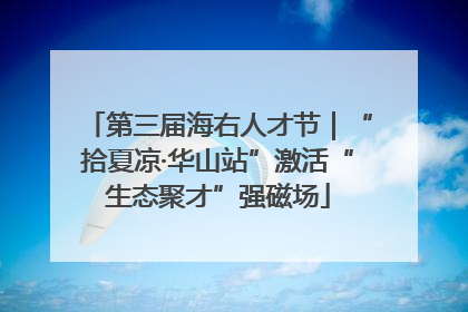 第三届海右人才节｜“拾夏凉·华山站”激活“生态聚才”强磁场
