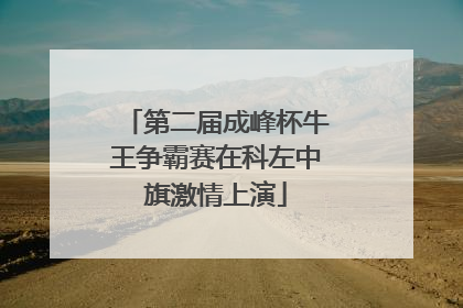 第二届成峰杯牛王争霸赛在科左中旗激情上演