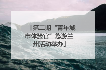 第二期“青年城市体验官”悠游兰州活动举办