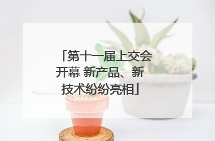 第十一届上交会开幕 新产品、新技术纷纷亮相