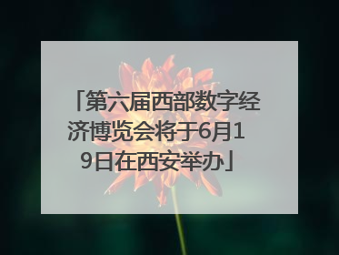 第六届西部数字经济博览会将于6月19日在西安举办