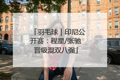 羽毛球｜印尼公开赛：程星/张驰晋级混双八强