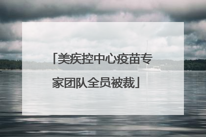 美疾控中心疫苗专家团队全员被裁