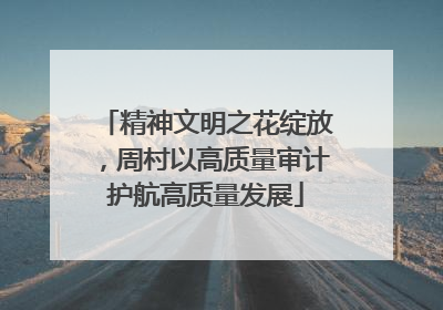 精神文明之花绽放，周村以高质量审计护航高质量发展