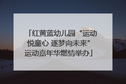 红黄蓝幼儿园“运动悦童心 逐梦向未来”运动嘉年华燃情举办