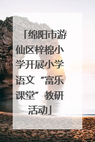 绵阳市游仙区梓棉小学开展小学语文“富乐课堂”教研活动