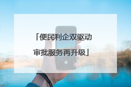 便民利企双驱动 审批服务再升级