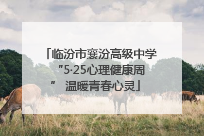 临汾市襄汾高级中学“5·25心理健康周” 温暖青春心灵