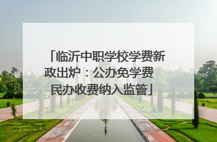 临沂中职学校学费新政出炉：公办免学费 民办收费纳入监管