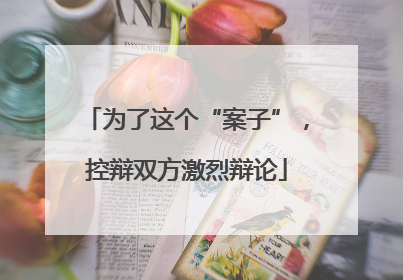 为了这个“案子”，控辩双方激烈辩论