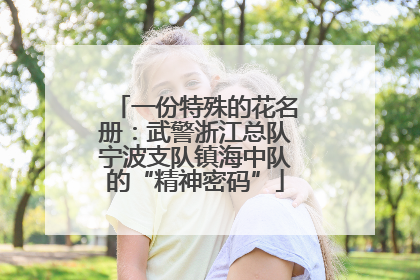 一份特殊的花名册：武警浙江总队宁波支队镇海中队的“精神密码”