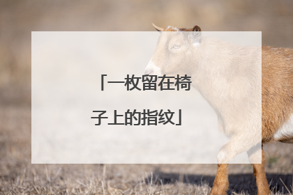 一枚留在椅子上的指纹