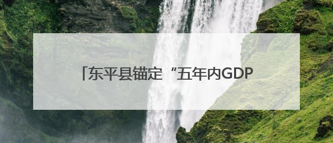 东平县锚定“五年内GDP和税收收入翻番”目标，2024年同比增长5.8%