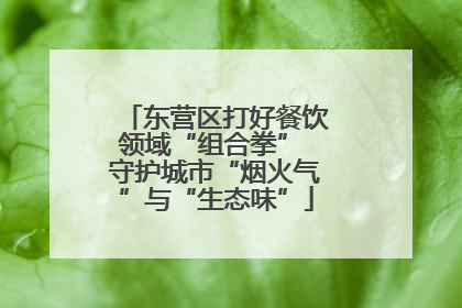 东营区打好餐饮领域“组合拳” 守护城市“烟火气”与“生态味”